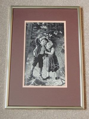 A Cash's Woven Silk Picture Perdus Dans La Foret after Painting by Marie Wunsch