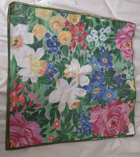 4 floral splash cotton mix print 19 sq napkins vintage