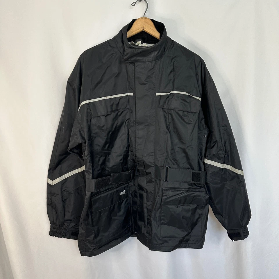 Tour Master Riding Apparel Motorcycle Jacket Black Reflective Men's Size Large - Image 2 of 4