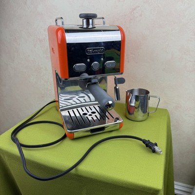 Delonghi KMix Espresso Machine w/ Steam Wand DES02OR Orange Color Tested Working