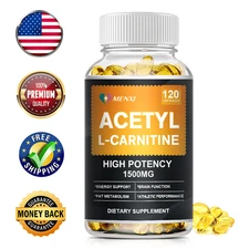Acetyl L-Carnitine 1500mg 120 Capsules Nervous System Health Antioxidant NON-GMO