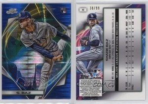2022 Topps Cosmic Chrome Blue Moon Refractor /99 Shane Baz #43 Rookie RC
