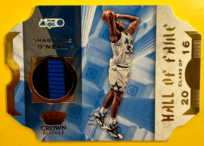 2019 Crown Royale GOLD 3/5 DIE-CUT Shaquille O'Neal Hall of Fame MAGIC Patch