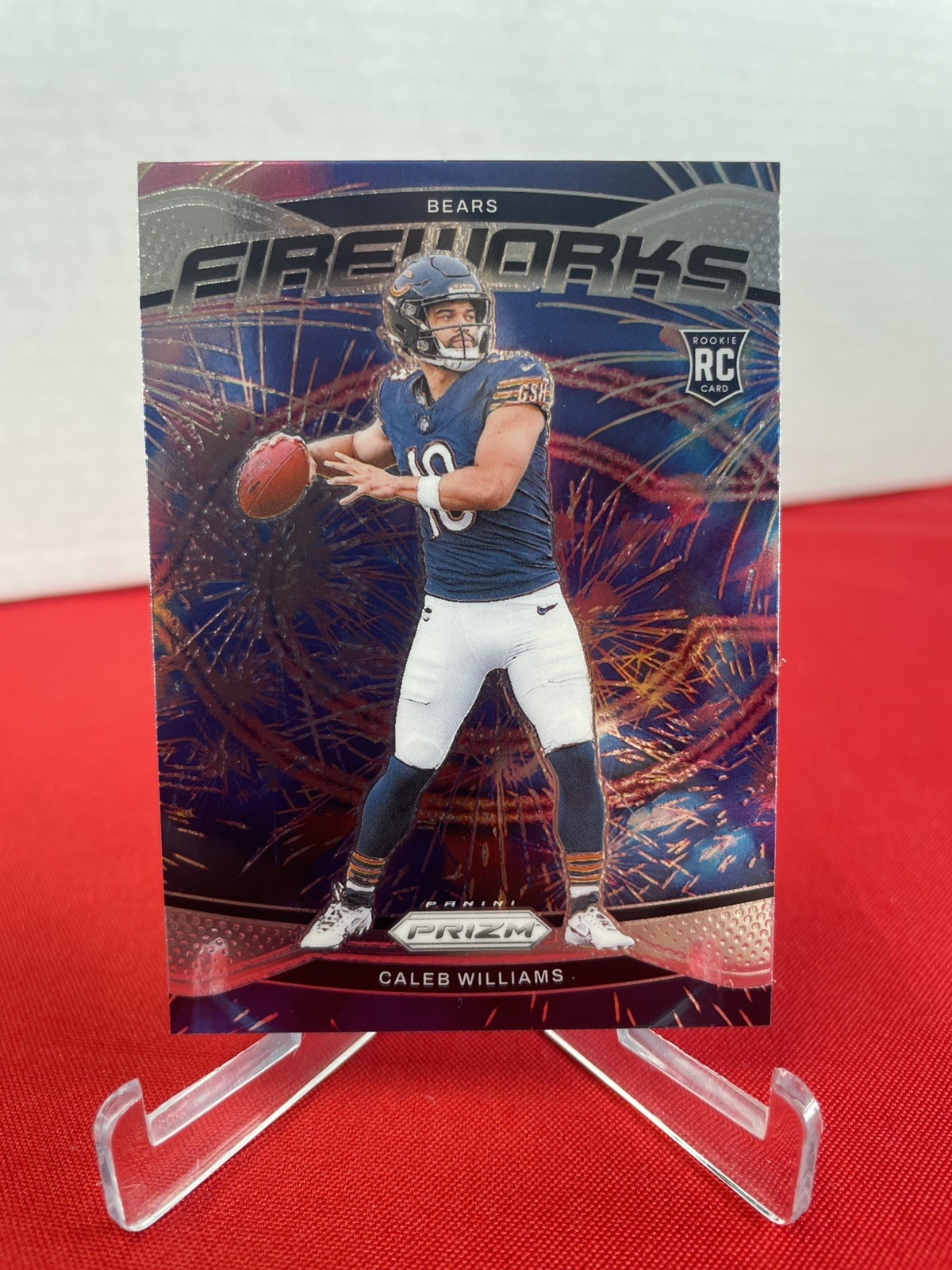 2024 Panini Prizm - Fireworks Caleb Williams #25 (RC) Base Chicago Bears
