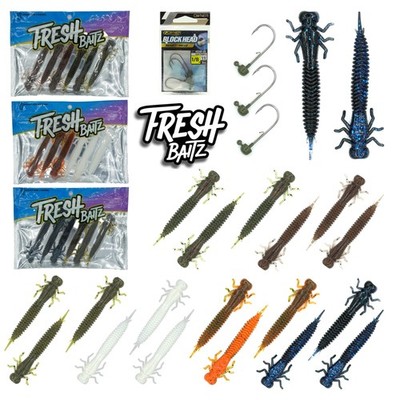 FRESHBAITZ Bass Fishing Hellamite Sampler Kit | Soft Plastic Fishing Lures fo...