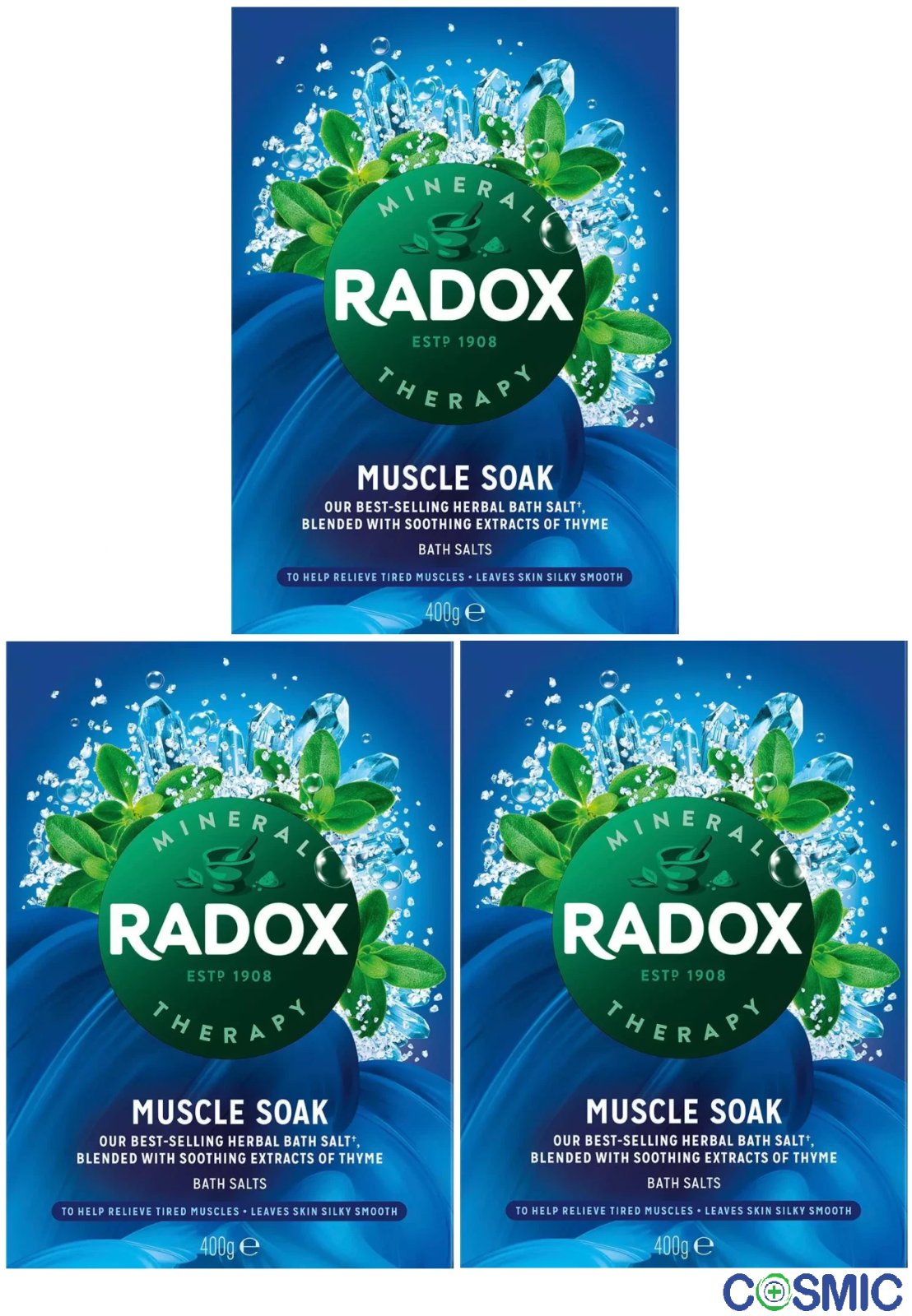 Radox Muscle Soak Bath Salts 400g x6 Relaxation Pain Relief - Image 12