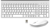 FENIFOX Keyboard and Mouse Wireless, Ergonomic Compact Silent Quiet Low Profile