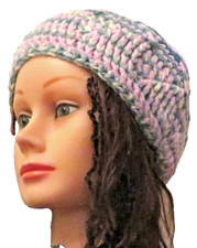 New Handmade Crochet Pink  Size S (20 Inches Circumference) Waves Beanie Hat