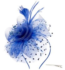 Fascinators Hats for Women Tea Party Headband Kentucky Derby Hats Blue