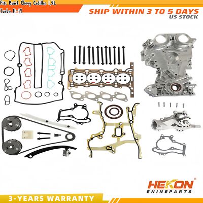 Head Gasket Timing VVT Water Pump Kit Fits Buick Chevy Cadillac 1.4L Turbo 11-19