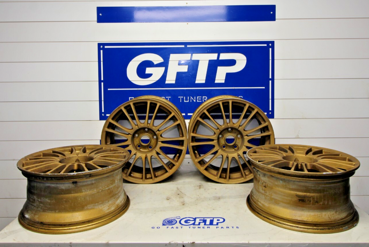 08-14 SUBARU WRX STI OEM BBS FORGED WHEEL WHEELS SET 18X8.5 5X114