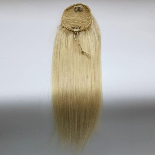 Blond Thick 30" Ponytail Drawstring Clip In Hair Extension As Human Pony Tail - Picture 2 of 6