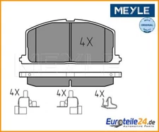 Brake pad set, disc brake Meyle 0252087015 for Toyota
