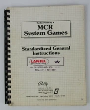 Bally/Midway's MCR System Arcade Games Instructions Manual and Schematics