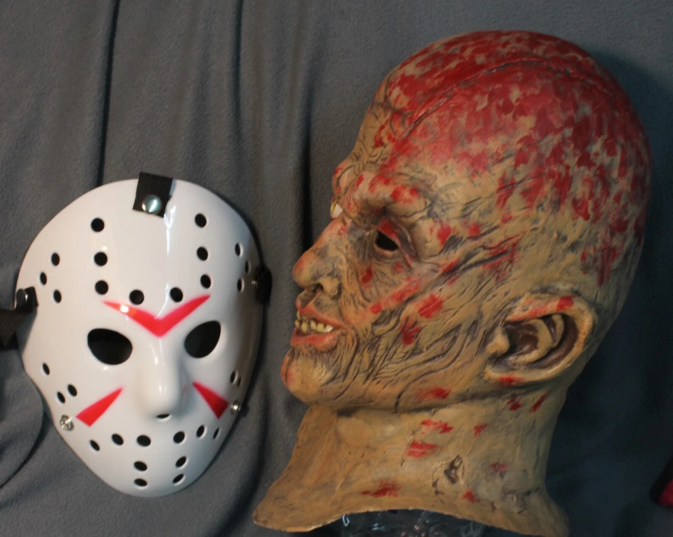 JASON VOORHEES Halloween Máscara Látex + Pvc Utilería Viernes 13 Disfraz COSPLAY X Foto 4 de 4