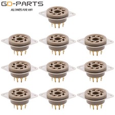 8pin Octal Plastic Tube Sockets For 6550 EL34 KT88 6SN7 CA7 274B PCB Mount Gold