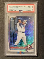 Jorbit Vivas 2022 Bowman Chrome Mega Box Mojo Refractor PSA 10 Yankees  3a20