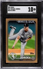 Michael Soroka /2024 Gold 2024 Topps #367 S2 ~ White Sox⚾ SGC 10