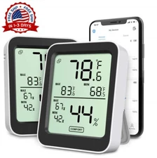 Termómetro Higrómetro Inteligente Bluetooth Temperatura De Humedad Alerta NEW US
