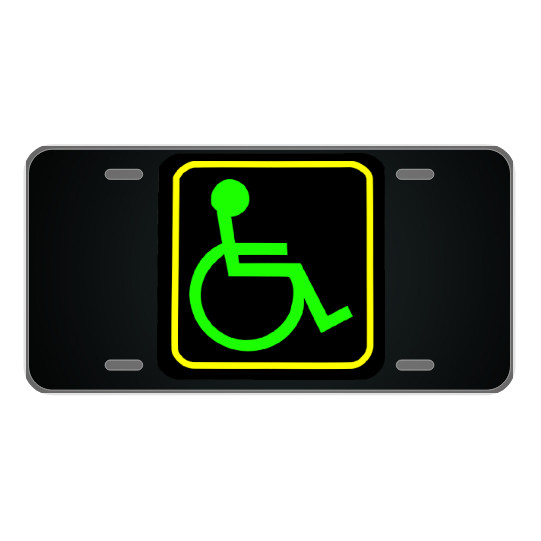 Handicap Disabled disability Parking Vehicle License Plate Front Social New