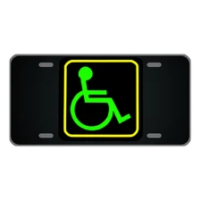 Handicap Disabled disability Parking Vehicle License Plate Front Social New