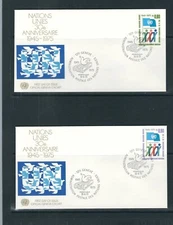 United Nations NY SC # 260-261 30th Anniversary Of The UN  FDC. UNPA