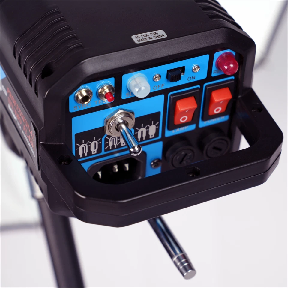 3PACK-440W Studio Flash Strobe Monolight w/ Modeling Lamp, Flash Tube, Umbrella - Image 3 of 4