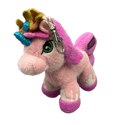Filly Pferd Einhorn Schlüsselanhänger Plüsch Stofftier 15cm Rosa Krone 2012 Top