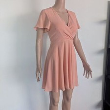 Express Feminine A-line Peach Wrap Dress Size 0