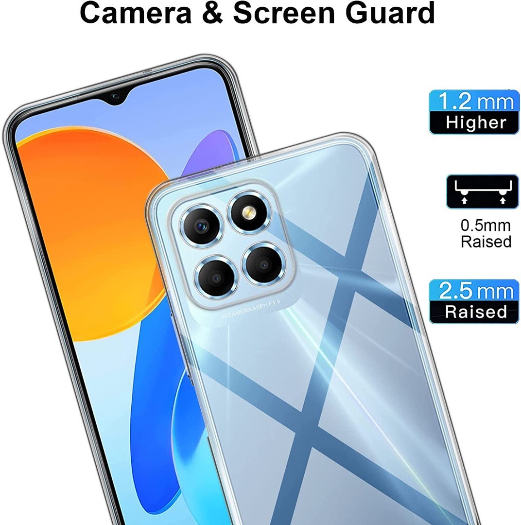 Custodia Morbida In Silicone TPU Per Honor X8 5G - Trasparente, Ultra Sottile, Anti Graffio, Anturto, Taglio Di Precisione - 4