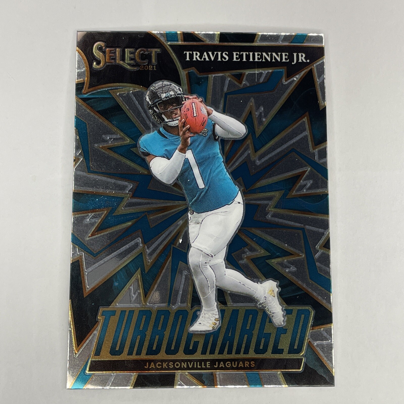 2021 Panini Select Turbocharged #TUR-7 Travis Etienne Jr. Jacksonville Jaguars