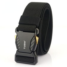 Official Genuine Elastic Belt Alloy Buckle Quick Release Military Tactical Belt