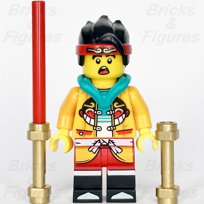 LEGO® Monkie Kid Minifigure Golden Staff Blue Hood Monkey Head