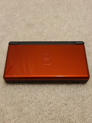 Nintendo DS Lite Crimson Red/Black Handheld System with Case and Charger/Car