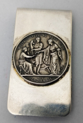 Franz Joseph Silver 800 Money Clip Excellent Vintage Very Rare