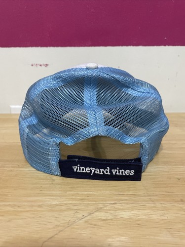 Vineyard Vines Patch Hat Fish Hook Logo Golf Beach Mesh Trucker Baseball Cap/Hat - Picture 7 of 8