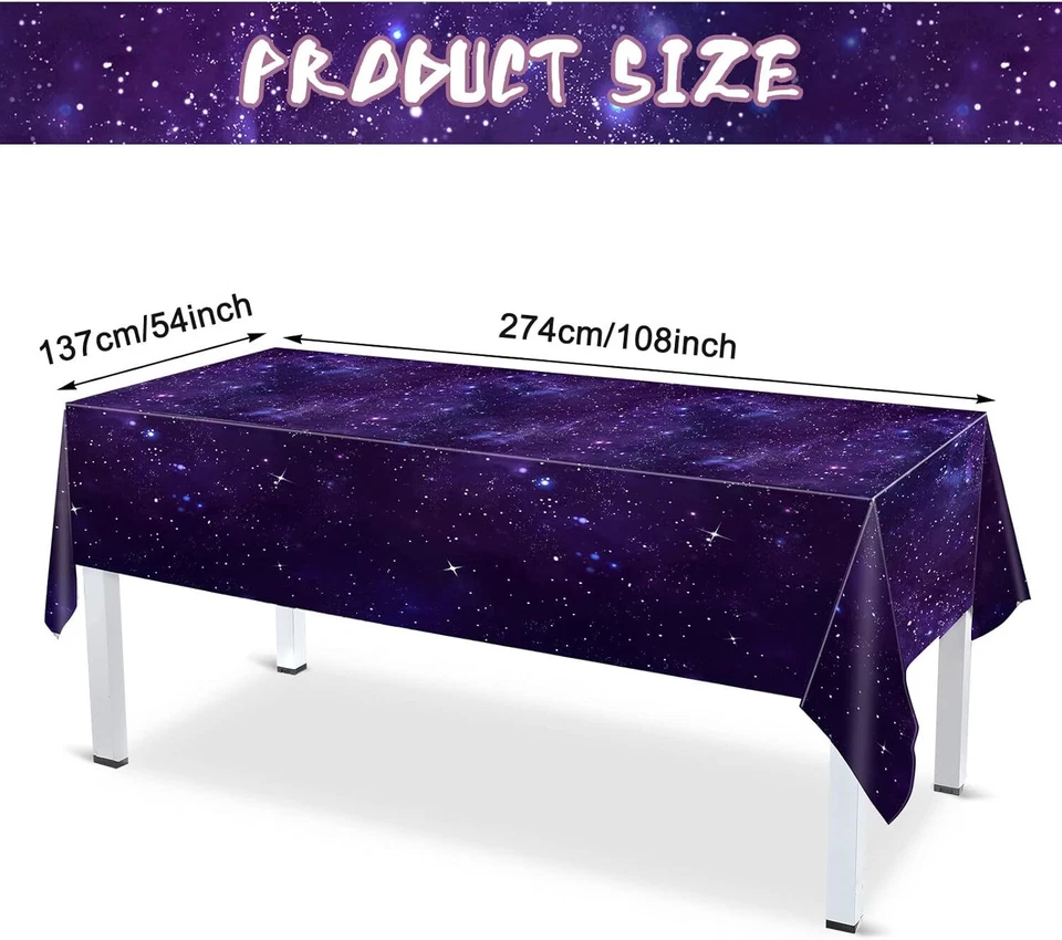 171 Pcs Galaxy Space Party Decoration Tableware Set Space Theme Birthday Decorat - Image 2 of 2