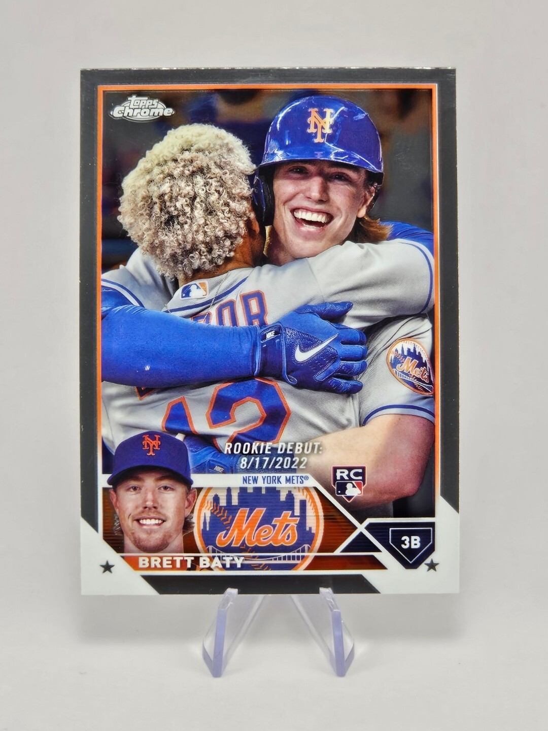 2023 Topps Chrome Update Brett Baty Rookie Debut RC #USC10 - New York Mets
