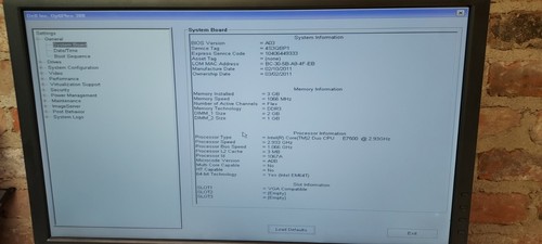Mainboard Dell Optiplex 380 Intel Core 2 Duo E7500 @ 2,93GHz + 3GB RAM + GPU