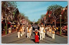 Disneyland Mickey Mouse Marching Band Main Street California CA Postcard