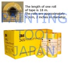 3M Japan 243J Plus Masking tape Automotive refinish Width 6mm - 60mm x 18m BOX