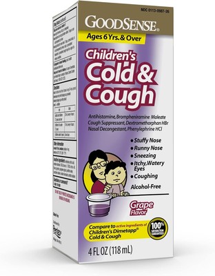Children's Cold & Cough, Grape Flavor, 4 oz. BY GoodSense