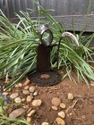 Handmade Pickaxe Grim Reaper With Horseshoe Scythe Metal Art Indoor/Outdoor