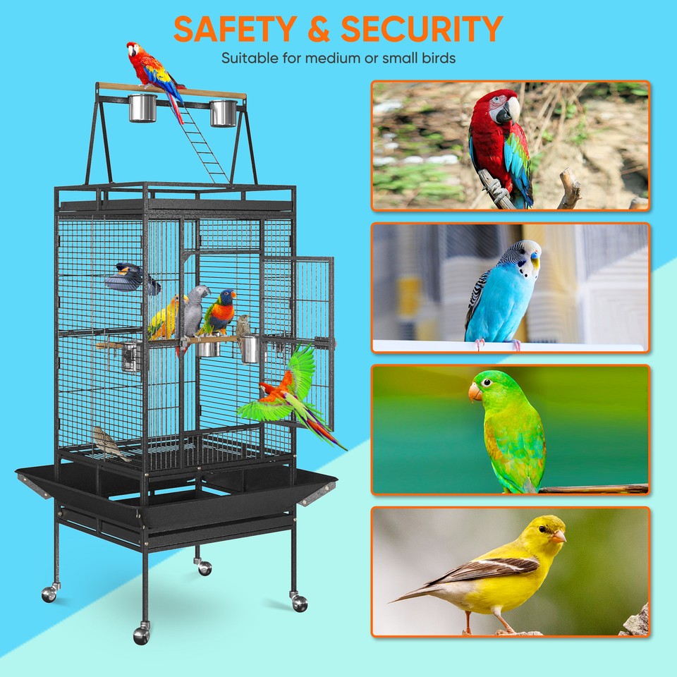Multiple Sizes Durable Steel Bird Cage Best Place for Birds Large ...