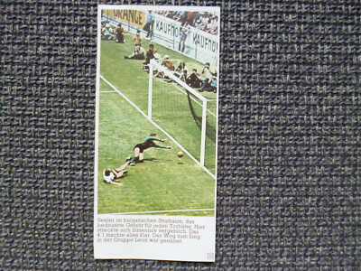 Fußball-Sammelbild WM 1970 Deutschand-Bulgarien 5:2 Uwe Seeler