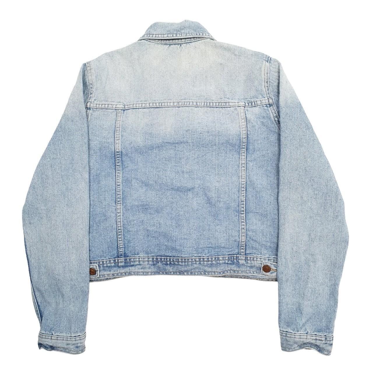 MANGO Denim Jacket Trucker Coat Womens L image 3