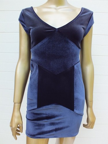 SHONA JOY VELVET MINI DRESS : STRETCH BODYCON FITTED : PURPLE SIZE 6 XS > SMALL - Picture 5 of 12