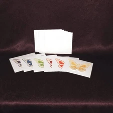 Set of 6 NEW Handcrafted Blank Butterfly Note Cards Greeting Cards Rainbow