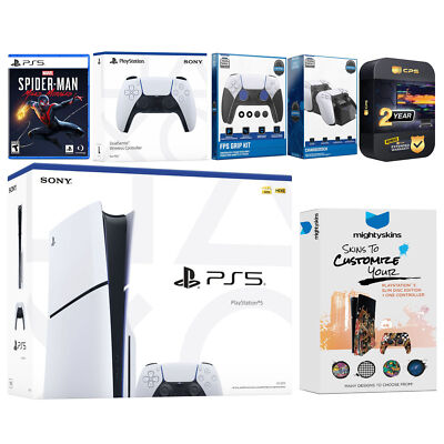 Sony Playstation 5 Slim Disc + SpiderMan Miles Morales + Extra Controller Bundle