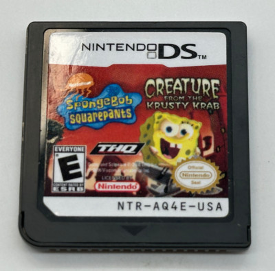 Spongebob Squarepants Creature From The Krusty Krab (Nintendo DS) TESTED & WORKS